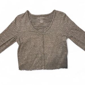 American Eagle grey button cardigan